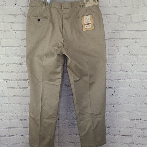 Haggar Classic Fit Comfort Waist Khaki Pants - Picture 2 of 12